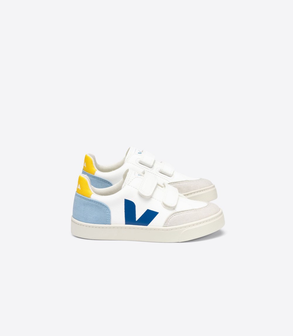 Veja Sneakers Copii - V-12 Velcro Chromefree - Albi - 7039625-LE